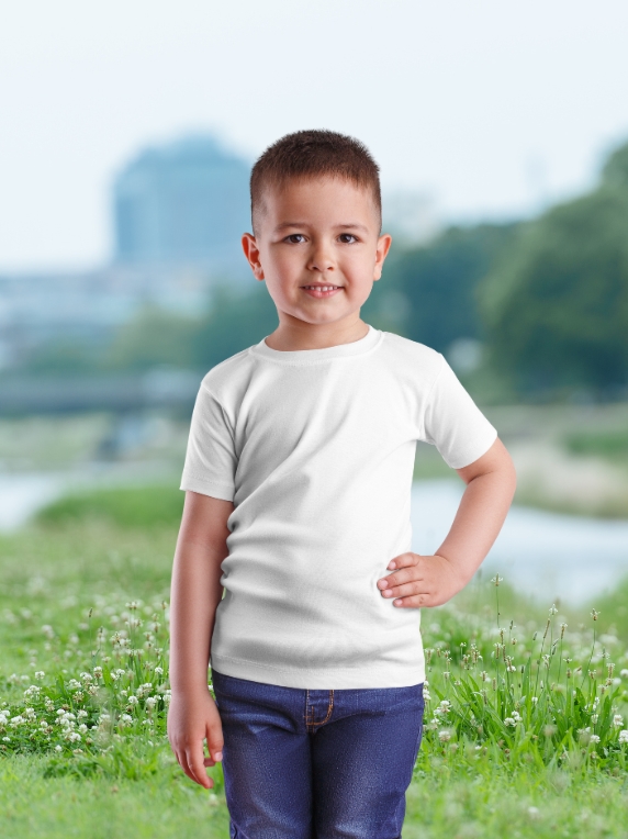 Franelas De Algodón Unicolor Para Niños